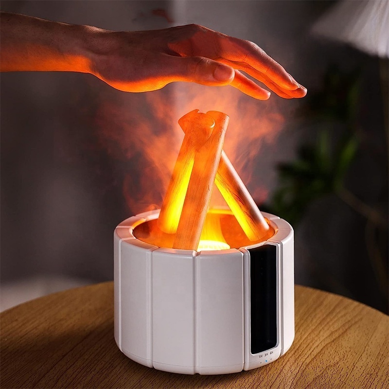 flame diffuser, aroma diffuser, essential oil diffuser, cool mist humidifier, 280ml diffuser, aromatherapy diffuser, flame humidifier, LED flame diffuser, home diffuser, office diffuser, portable humidifier, air humidifier, relaxing diffuser, spa diffuser, bonfire aroma diffuser