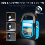 solar camping light, USB camping lantern, power bank light, COB LED lantern, tent light, portable camping lamp, outdoor work light, rechargeable camping light, hiking lantern, emergency flashlight, foldable lantern, solar USB lamp, camping gear, multifunction lantern, solar tent light