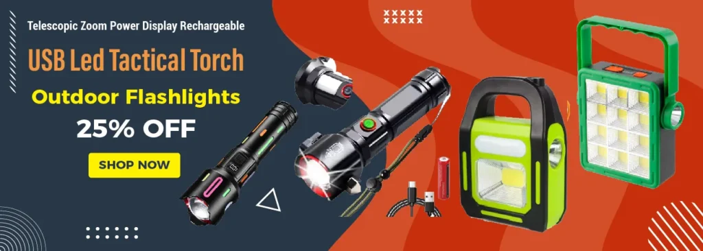 Lazer Telescopic Zoom Power Display Waterproof Rechargeable Usb Led Tactical Torch Work Light Outdoor Flashlights